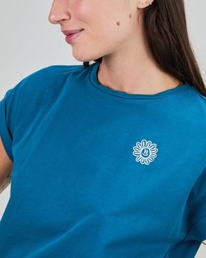 Asis Percales Daisy Scoop Tee Blue from Brava Fabrics