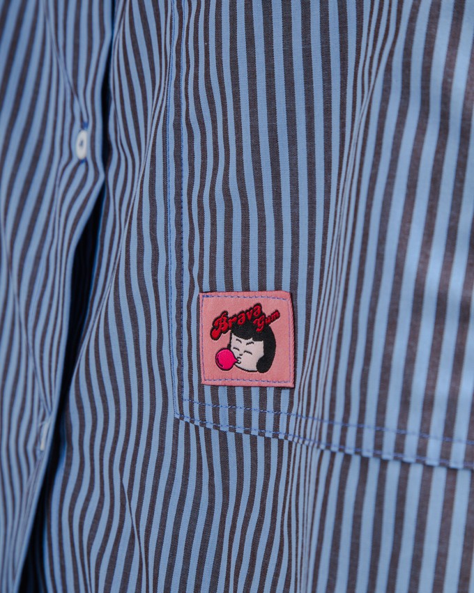 Oversize Stripes Gum Shirt from Brava Fabrics