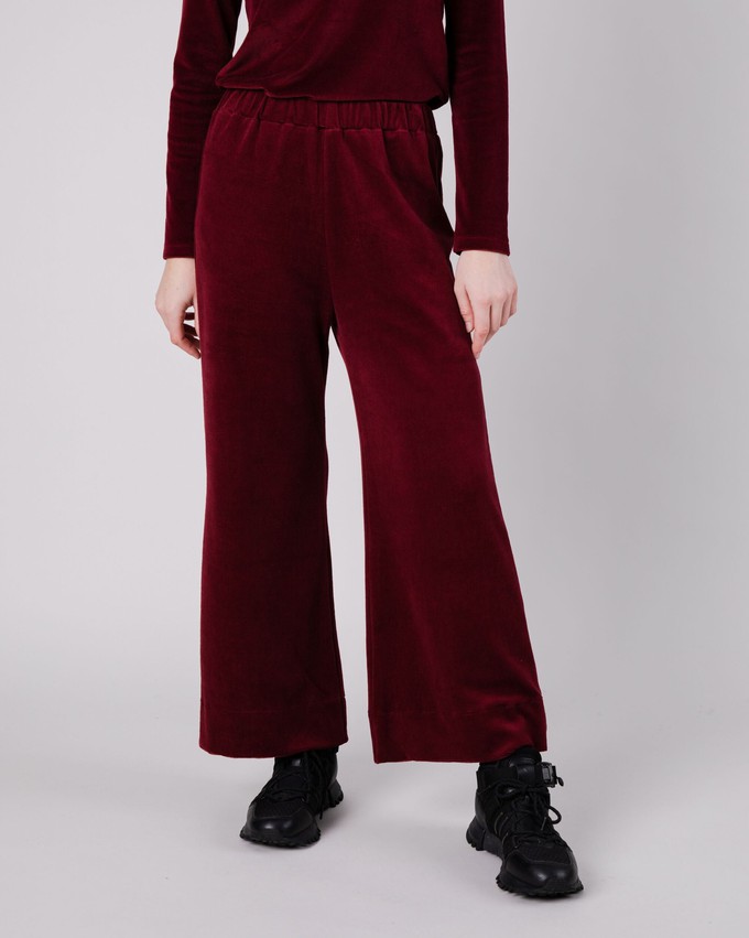 Wide Leg Corduroy Pant Prune from Brava Fabrics