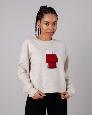 Peanuts Snoopy Doghouse Sweatshirt Cream from Brava Fabrics