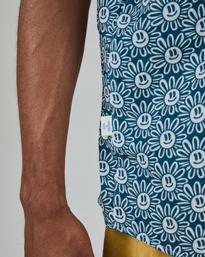 Asis Percales Daisy Boxy Shirt Blue from Brava Fabrics