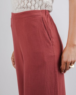 Bubble Wide Leg Pant Chilli from Brava Fabrics