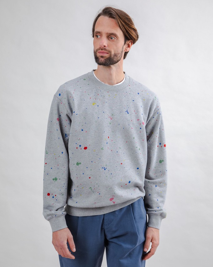 Splash Paint Sweatshirt Grey from Brava Fabrics