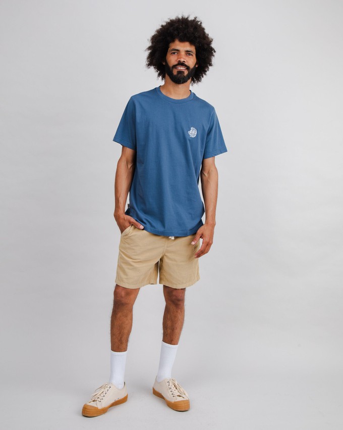 Asis Percales Tigris Regular T-Shirt Blue from Brava Fabrics