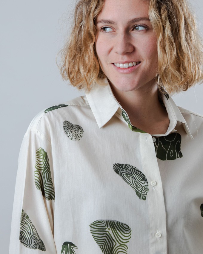 Quarry Boxy Cotton Blouse Ecru from Brava Fabrics Quarry Boxy Cotton Blouse Ecru from Brava Fabrics