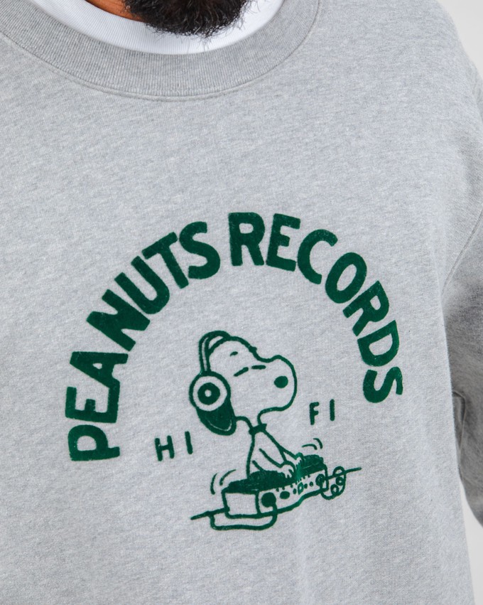 Peanuts Records Sweatshirt Grey from Brava Fabrics