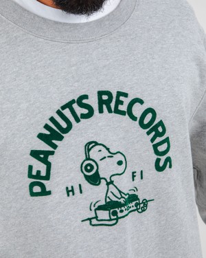 Peanuts Records Sweatshirt Grey from Brava Fabrics