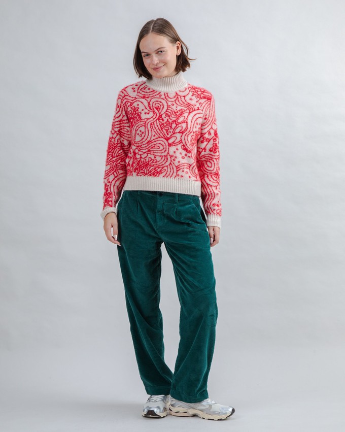 Cropped Sweater Noodles Jacquard from Brava Fabrics