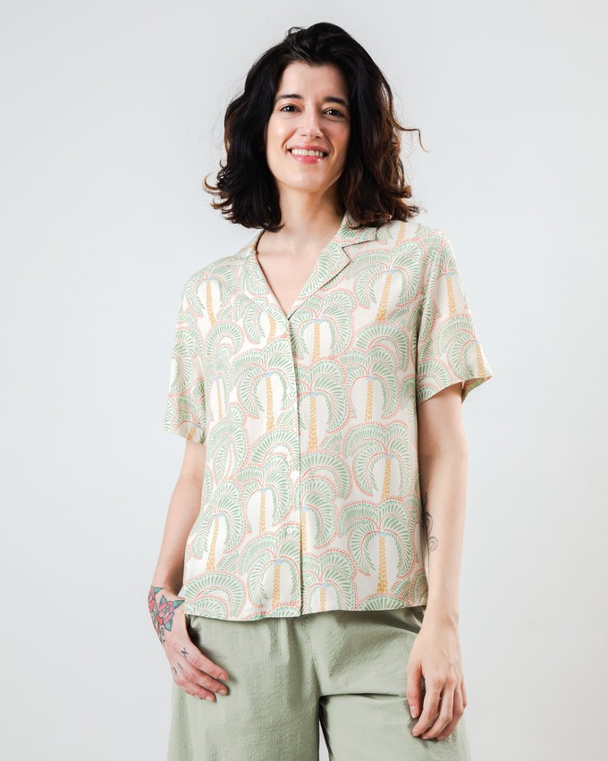 Borneo Aloha Blouse Ecru from Brava Fabrics