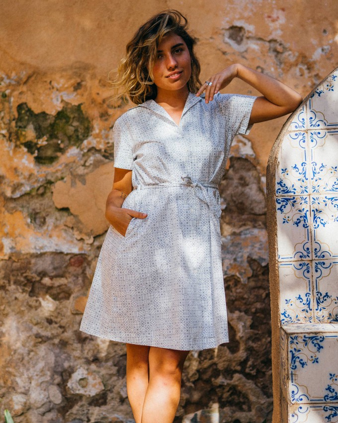 Portuguese Tiles Shirt Dress from Brava Fabrics