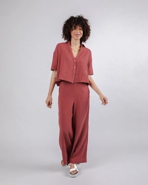 Bubble Wide Leg Pant Chilli from Brava Fabrics