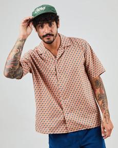 Icecream Sandwich Aloha Shirt Blue via Brava Fabrics