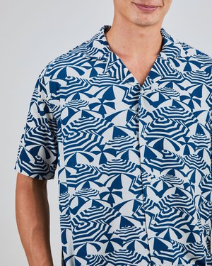 Sombrillas Aloha Shirt Blue from Brava Fabrics