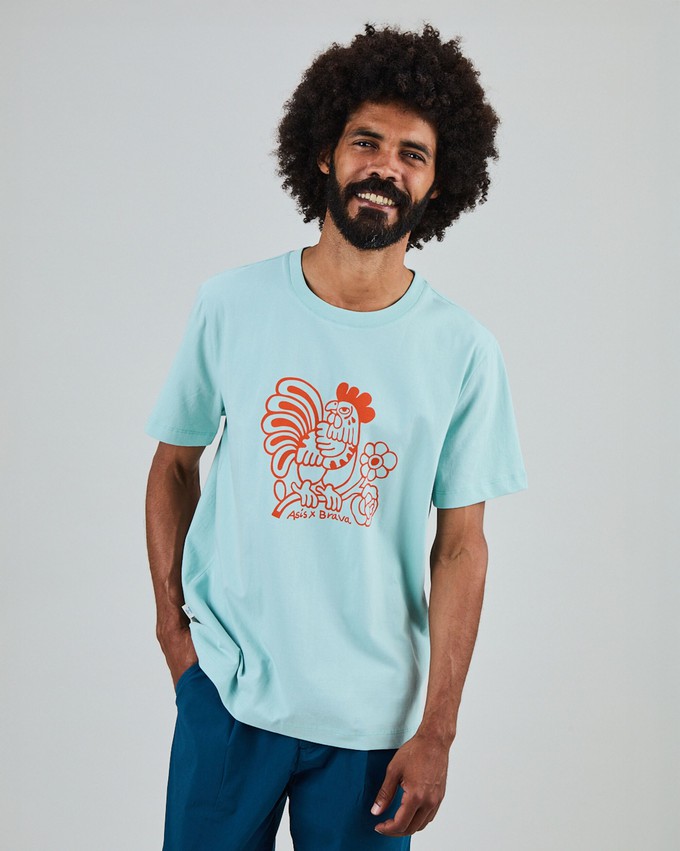 Asis Percales Kikiriki Oversize T-Shirt blue from Brava Fabrics