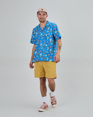 Summer Ice Cream Aloha Shirt Blue from Brava Fabrics