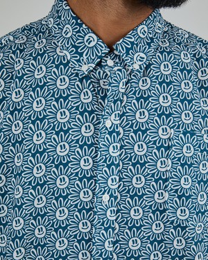 Asis Percales Daisy Boxy Shirt Blue from Brava Fabrics