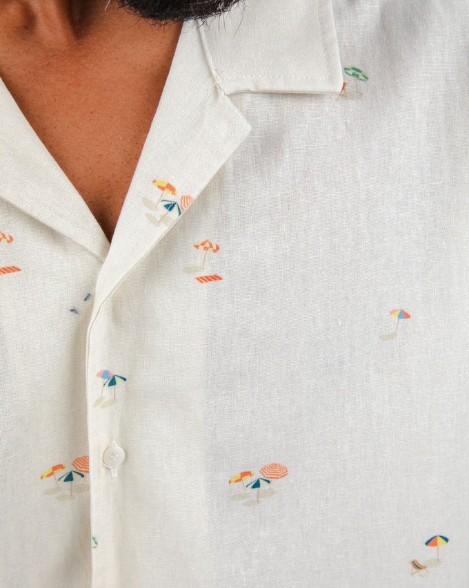 Beach please Aloha shirt Ecru from Brava Fabrics