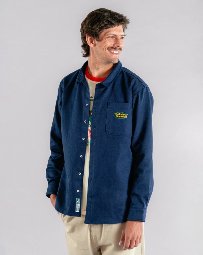 The Indoor Society Overshirt Blue from Brava Fabrics