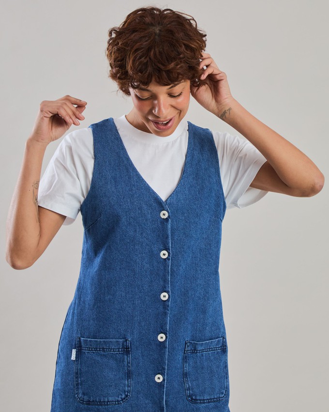 Washed Denim Short Dress Blue from Brava Fabrics