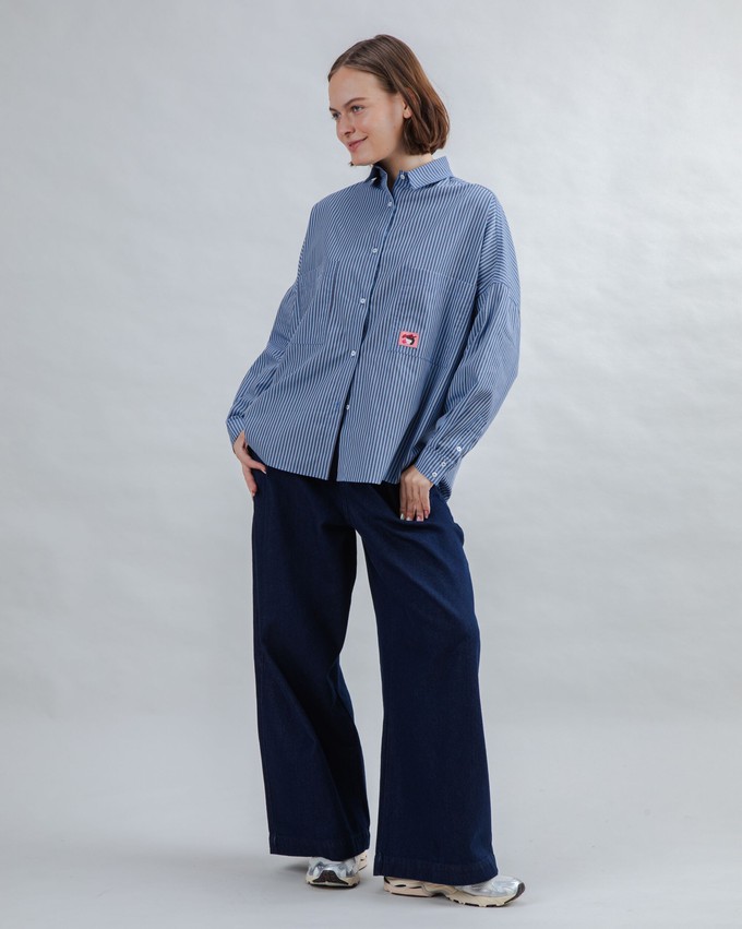 Oversize Stripes Gum Shirt from Brava Fabrics