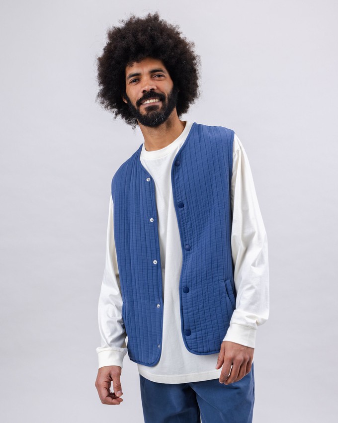 Quilt Vest Man Indigo from Brava Fabrics