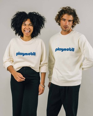Playmobil Logo Sweatshirt Ecru from Brava Fabrics