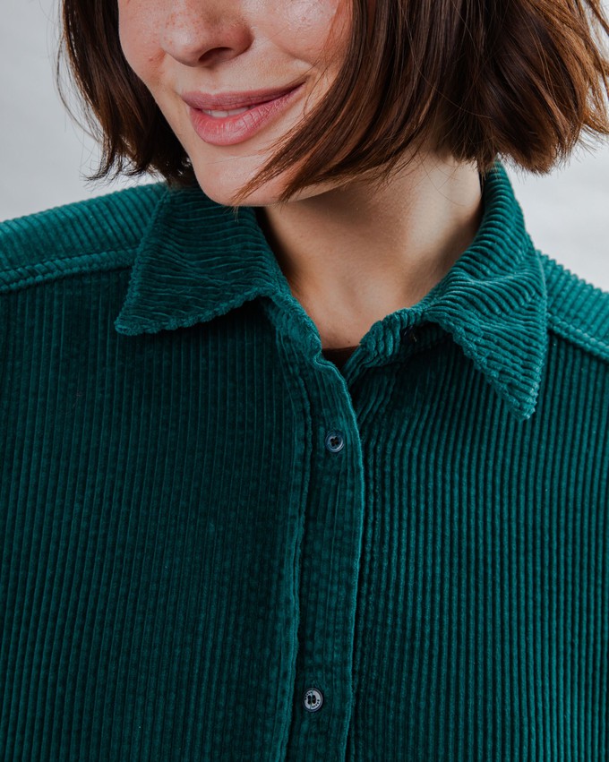Corduroy Long Overshirt Green from Brava Fabrics