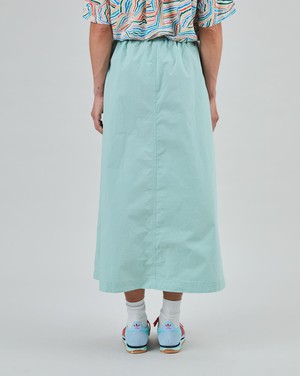 Elastic Comfy Midi Skirt Light Green from Brava Fabrics
