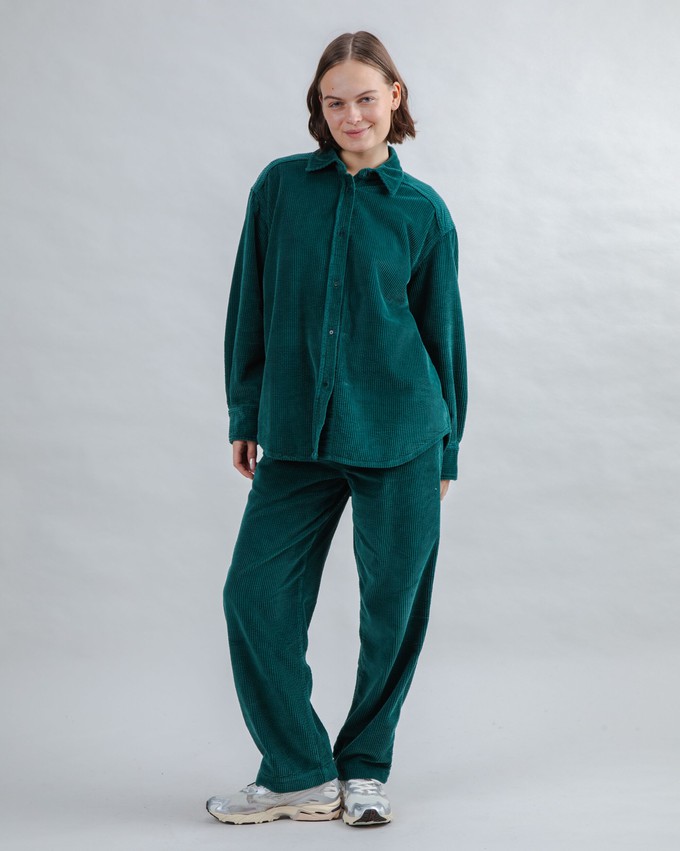 Corduroy Long Overshirt Green from Brava Fabrics