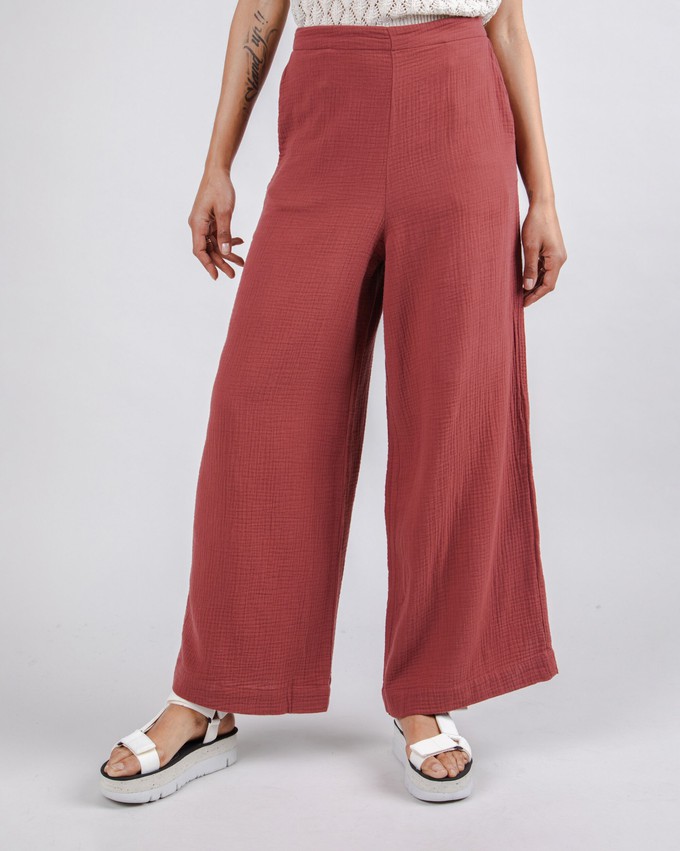 Bubble Wide Leg Pant Chilli from Brava Fabrics