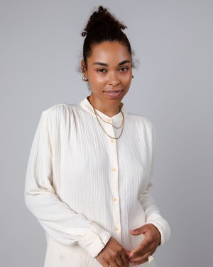 Bubble Mao Blouse Ecru from Brava Fabrics