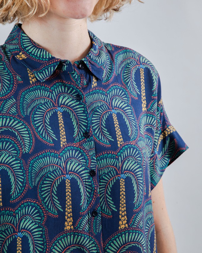 Borneo Batwing Blouse Navy from Brava Fabrics