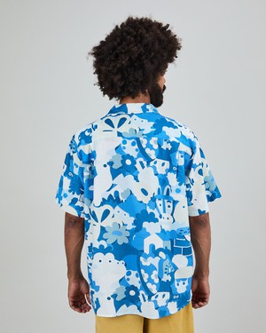 Geco Friends Aloha Shirt Blue from Brava Fabrics