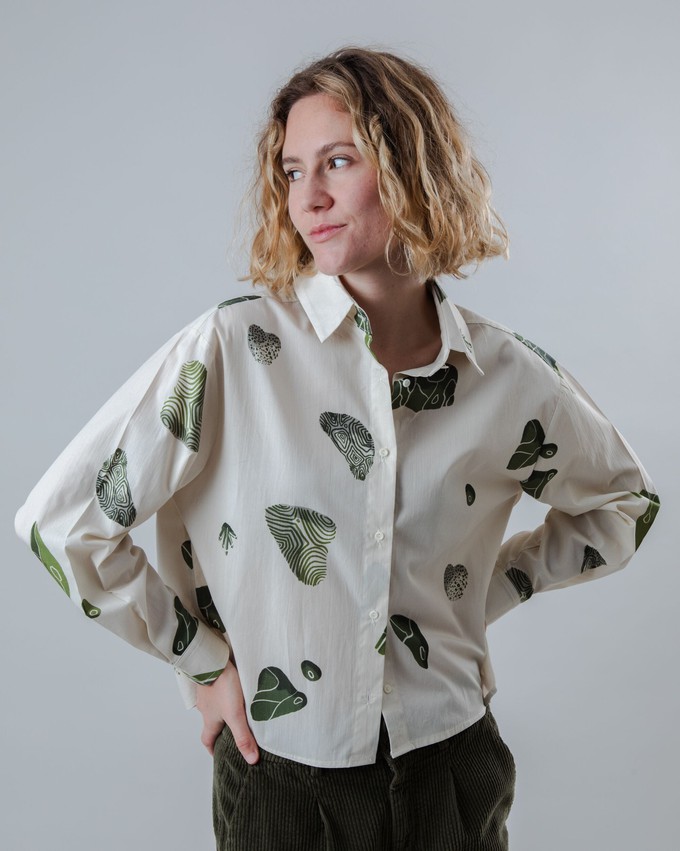 Quarry Boxy Cotton Blouse Ecru from Brava Fabrics Quarry Boxy Cotton Blouse Ecru from Brava Fabrics