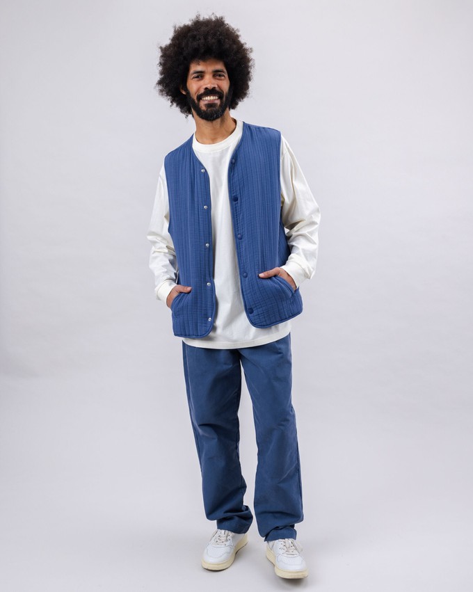 Quilt Vest Man Indigo from Brava Fabrics