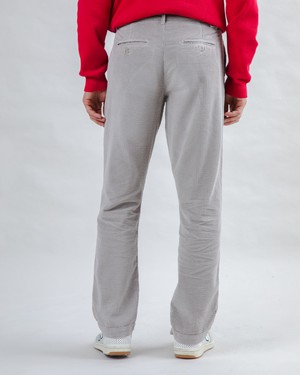 Corduroy Pleated Chino Pants Grey from Brava Fabrics