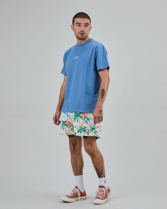 Tropical Pixel 404 Oversize T-Shirt Blue from Brava Fabrics
