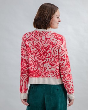 Cropped Sweater Noodles Jacquard from Brava Fabrics