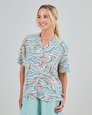 Messy Stripes Aloha Blouse Multicolor from Brava Fabrics