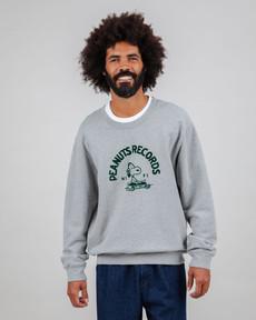 Peanuts Records Sweatshirt Grey via Brava Fabrics