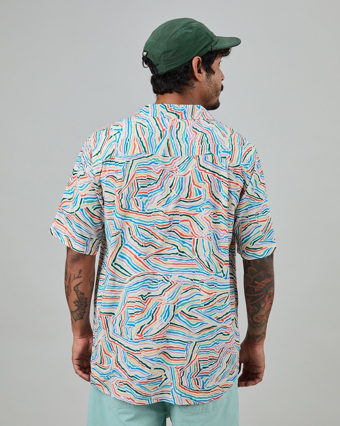 Messy Stripes Aloha Shirt Multicolor from Brava Fabrics