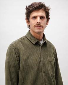 Corduroy Overshirt Stone Green via Brava Fabrics