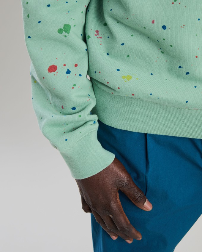 Splash Paint Sweatshirt Green from Brava Fabrics