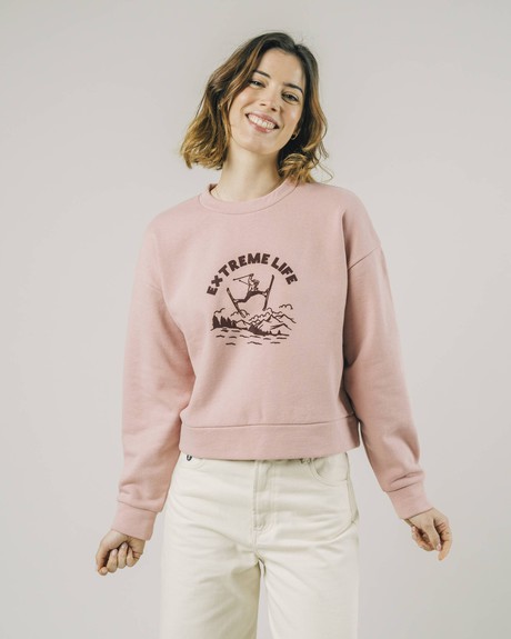 Extreme Life Cropped Sweatshirt Glassé from Brava Fabrics