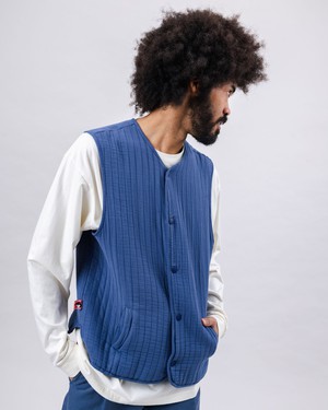 Quilt Vest Man Indigo from Brava Fabrics