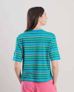 Stripes Boxy Tee Blue from Brava Fabrics