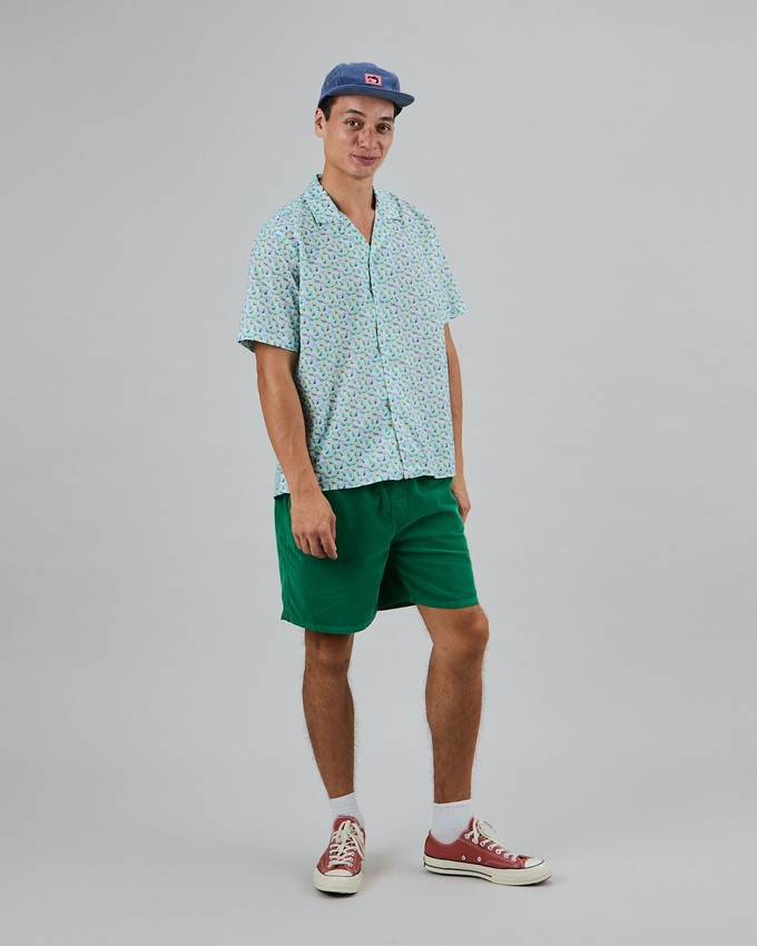 Marbles Aloha Shirt White from Brava Fabrics