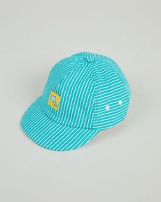 Denim Stripes Pixel Dolphin cap via Brava Fabrics