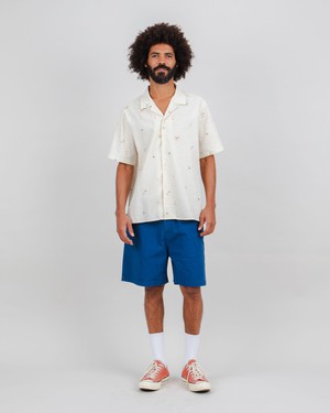 Beach please Aloha shirt Ecru from Brava Fabrics