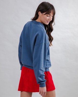 Brava Gum Polo Sweatshirt Indigo from Brava Fabrics